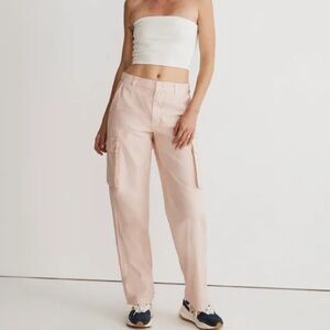 Madewell Light Pink Low-Slung Straight Cargo Pants!